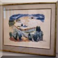 A16. “View of Jerusalem” limited edition serigraph by Reuven Rubin. Artwork: 22”h x 31”w  
